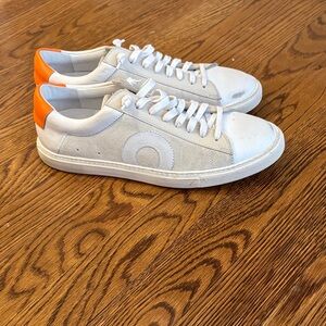 Oliver Cabell Cream and Orange Sneakers